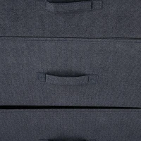 HOMCOM Linen Drawer Cabinet Organizer Storage Dresser Tower with 4 Removable Drawer Metal Frame Adjustable Feet for Living Room, Kitchen, Bathroom, Black(m-10)