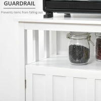 HOMCOM Sideboard Buffet Server Storage Cabinet Console Table with 2 Doors and Adjustable Shelves for Kitchen & Dining Room, White(m-7)