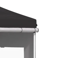 Outsunny 10' x 10' Pop Up Gazebo, Instant Canopy Tent Sun Shelter with Roll-up Sidewall, Wheeled Carry Bag and 4 Sand Bags, for Outdoor, Garden, Patio(m-10)