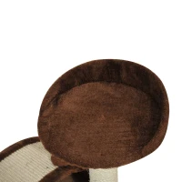 PawHut 18" Cat Tree Scratching Kitty House Kitten Activity Centre Pet Bed Post Furniture with Hanging Toy (Brown)(m-9)
