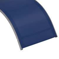 Outsunny Aluminum Frame Outdoor Lounge Chair, Portable Tanning Chair with Armchair & Removable Headrest Pillow for Garden Patio Outside, Blue(m-9)