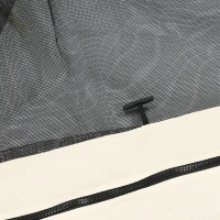 Outsunny Replacement Mosquito Netting for Gazebo 12' x 12' Black Screen Walls for Canopy with Zippers for Parties and Outdoor Activities, Cream White(m-10)