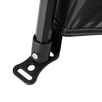 Outsunny Pop Up Shower Tent, Portable Privacy Shelter for 2 Persons, Changing Room with 2 Windows, 3 Doors, Carrying Bag, Grey and Black(m-10)