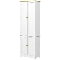 HOMCOM Freestanding Storage Cabinet, Kitchen Pantry Cabinet with 4 Shelves, 4 Doors, Kitchen Storage Cabinets for Dining Room(m-11)