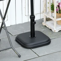 Outsunny Patio Umbrella Base, 24 lb Heavy Duty Concrete Umbrella Stand, Market Table Umbrella Base Holder for Outdoor, Black(m-1)