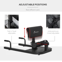 Soozier Multifunctional Adjustable Squat Machine Home Gym Black(m-4)