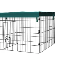 PawHut Small Animal Cage with Roof, Indoor/Outdoor Use, for Chicken, Rabbits, Chinchillas, 73" x 30" x 20", Green(m-10)
