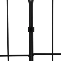 Outsunny 4 Pack Garden Fencing Border, Decorative Fence 4 Panels, Flower Edging Animal Barrier for Outdoor, Patio, Arched, Black(m-9)