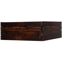 Outsunny Raised Garden Bed Elevated Wooden Planter Box for Backyard, Patio to Grow Vegetables, Herbs, and Flowers(m-7)