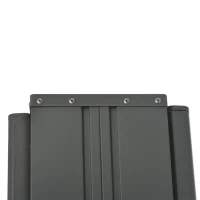 Outsunny 236" x 71" Outdoor Privacy Wall, Double Retractable Side Awning, Patio Screen for Garden, Balcony, Cream White(m-10)