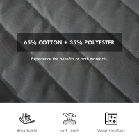 Outsunny 2 Person Hammock Quilted Double Hammock with Stand Pillow Spreader Bars for Outdoor Camping Beach, Dark Grey(m-6)