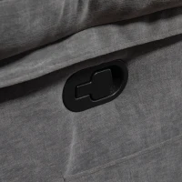 HOMCOM Reclining Massage Armchair with Heat, Oversized Swivel Rocker with Footrest Remote and 4 Side Pockets, Dark Gray(m-9)