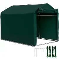 Outsunny Outdoor Storage Shed, UV Resistant Bike Tent with Roll-up Zipper Door, Portable Shed for Bike, Motorcycle, Dark Green(m-11)