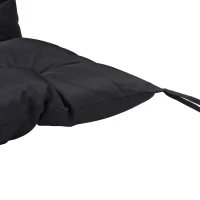 Outsunny 59" x 38" Tufted Bench Cushion for Outdoor Furniture, 3-Seater Replacement for Swing Chair, Patio Sofa/Couch, Black(m-9)