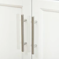 HOMCOM Kitchen Island on Wheels, Rolling Kitchen Cart with Stainless Steel Countertop, Drawer, Towel Rack and Spice Rack, Utility Storage Trolley, White(m-9)