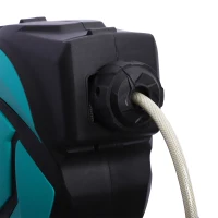 Outsunny Hose Reel, 33 ft Retractable Garden Hose, Hose Reel Wall Mounted, Water Hose Reel Automatic Rewind, Dark Grey(m-9)