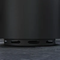 Outsunny Smokeless Fire Pit, Portable Wood Burning Firepit with Poker for Garden Camping Bonfire Party, Metal, Black(m-10)