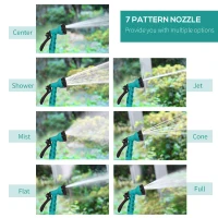 Outsunny Hose Reel, 33 ft Retractable Garden Hose, Hose Reel Wall Mounted, Water Hose Reel Automatic Rewind, Dark Grey(m-4)