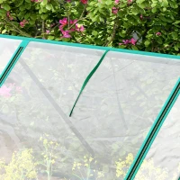 Outsunny Portable Mini Greenhouse Tunnel Growing Tent Plants Flower Warm House w/ Zippered Roll-up Doors, Clear(m-9)