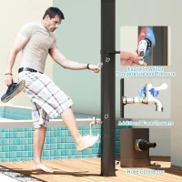 Outsunny 7.1FT Slolar Heated Outdoor Shower, 9.2 Gallon Outdoor Solar Shower for Backyard, Poolside, Beach, Spa(m-7)