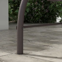 Outsunny Convertible Patio Swing Bed with Canopy and Cushions, 3 Seater Porch Swing for Outdoor, Backyard, Garden, Khaki(m-10)