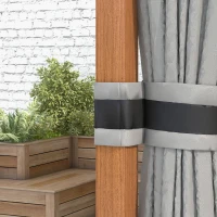 Outsunny 13' x 10' Hardtop Gazebo with Netting Sidewalls and Curtains, Galvanized Steel Outdoor Gazebo Canopy for Garden(m-10)