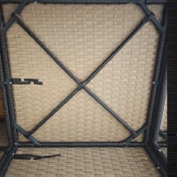 Outsunny 3-Seat Outdoor Couch with Cushions, PE Rattan Patio Couch with Wood Grain Armrests, Outdoor Sofa for Porch, Sunroom, Garden, Poolside, Cream White(m-10)