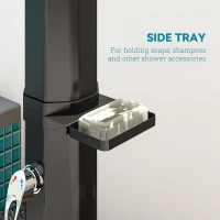 Outsunny 7.1FT Slolar Heated Outdoor Shower, 9.2 Gallon Outdoor Solar Shower for Backyard, Poolside, Beach, Spa(m-6)