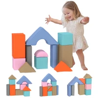 Qaba 11 Piece Soft Play Equipment for Kids 6-72 Months, Light Colour(m-11)