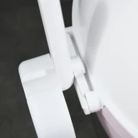 PawHut Enclosed Cat Litter Box, Large Kitty Litter Box with Lid, Scoop, Leaking Sand Pedal, Top Handle, Pink(m-10)