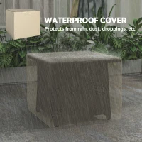 Outsunny 28" Propane Fire Pit Table 40,000 BTU Square Outdoor Gas Fire Table with Waterproof Cover, Adjustable Foot Pads(m-7)