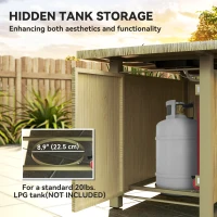 Outsunny 43" Propane Fire Pit Table 50,000 BTU Outdoor Gas Fire Table with Waterproof Cover(m-5)