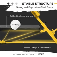 Soozier Adjustable Weight Bench Roman Chair Exercise Training Multi-Functional Hyper Extension Bench Dumbbell Bench Ab Sit up Decline Flat Black and Yellow(m-7)