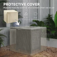 Outsunny Square Gas Fire Pit Table, Smokeless Firepit with Cover, Black(m-7)