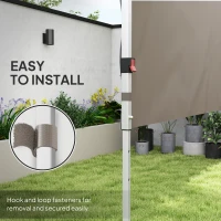 Outsunny Canopy Sidewalls for 10' x 10' or 10' x 20' Pop up Canopy, 2 PCS Canopy Half Walls Only, Grey(m-6)