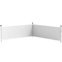 Outsunny Canopy Sidewalls for 10' x 10' or 10' x 20' Pop up Canopy, 2 PCS Canopy Half Walls Only, White(m-2)