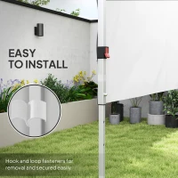 Outsunny Canopy Sidewalls for 10' x 10' or 10' x 20' Pop up Canopy, 2 PCS Canopy Half Walls Only, White(m-6)