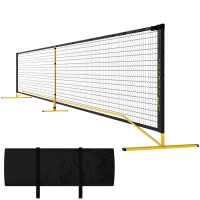 Soozier Portable Pickleball Net Set with 22FT Regulation Size Net, Carrying Bag for Indoor Outdoor Driveway, Yellow(m-11)