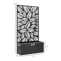 Outsunny Metal Garden Bed with Trellis for Climbing Plants, Freestanding or Wall Mounted Flower Bed for Garden, Patio, Balcony(m-3)