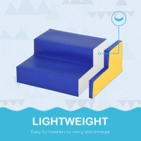 Soozier 2-Piece Climb and Crawl Activity Soft Play Set, Secure Foam Blocks Playset for Toddler Preschooler Babies Indoor, Activity Structure Play Equipment, Multi-colour(m-6)