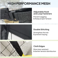 Soozier Portable Pickleball Net Set with 22FT Regulation Size Net, Carrying Bag for Indoor Outdoor Driveway, Yellow(m-6)