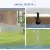 PawHut 6.9' x 6.1' x 7' Outdoor Dog Kennel Dog Run with Waterproof, UV Resistant Cover for Medium Large Sized Dogs, Silver(m-9)