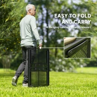 Outsunny Folding Camping Table, 4.5ft Portable Table with 2 Wing Panels, Height Adjustable Metal Picnic Table(m-8)