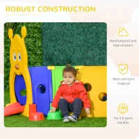 Qaba Caterpillar Tunnel, Toddler Tunnel for Kids Crawl and Climb Through, Kids' Play Structure Indoor Outdoor, 4 Sections, Multicolored(m-5)
