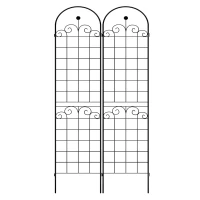 2 Pack Garden Trellis with Powder-Coated Galvanized Tube, Easy Assembly, Rustproof Plant Support for Climbing Plants, 40" L x 87" H, Black(m-2)