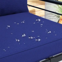 Outsunny Patio Chair Cushions, Thick Deep Seat Outdoor Seat Cushion with Back Cushion, Dark Blue(m-9)