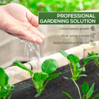 Outsunny 3ft x 300ft Weed Barrier, Landscape Fabric, for Greenhouse Yard Garden Weed Control, Heavy-Duty & Easy Setup, 2oz(m-4)