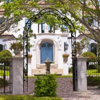 8 Styles Freely Assembled Arch Trellis with Gothic Spire Design, Metal Garden Arbor for Climbing Plants, 59" L x 15.5" W x 98.5" H, Black(m-5)