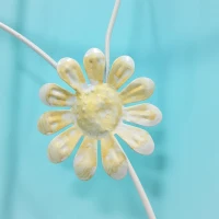 2 Pack Metal Garden Trellis with Leaves and Flower Decorations, Rustproof Climbing Plant Support, Easy to Assemble, Cream White(m-7)