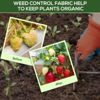 Outsunny 3ft x 300ft Weed Barrier, Landscape Fabric, for Greenhouse Yard Garden Weed Control, Heavy-Duty & Easy Setup, 2oz(m-6)